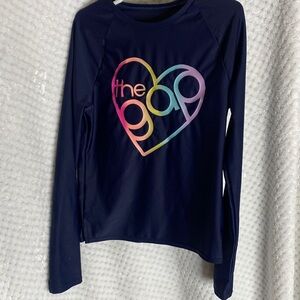 GAP Navy Rashguard top with Heart Logo